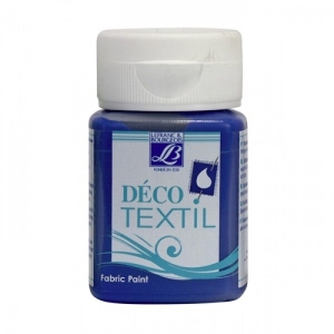 Краска по ткани DECO TEXTIL банка 50мл №831 Синее море,