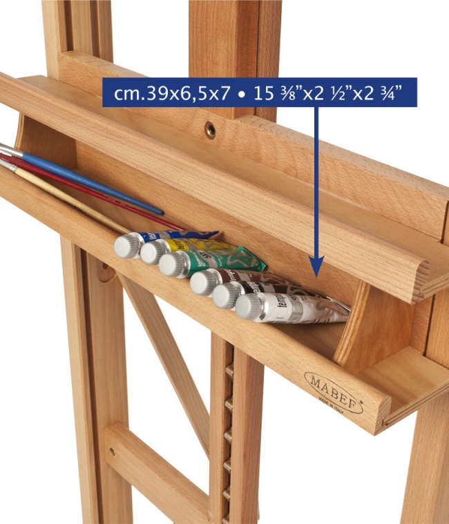 Мольберт студийный Mabef M/09 с полкой и фиксацией от складывания базовый купить в художественном магазине ArtCraft.Space с доставкой по всему миру