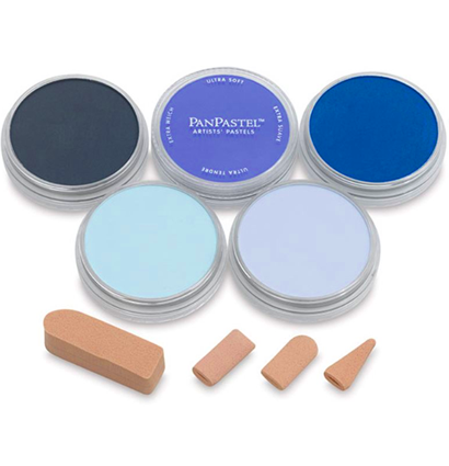 Набор ультрамягкой пастели PanPastel Colors Starter Blue 5 голубых цветов в контейнерах по 9 мл купить в художественном магазине ArtCraft.Space с доставкой по РФ и СНГ