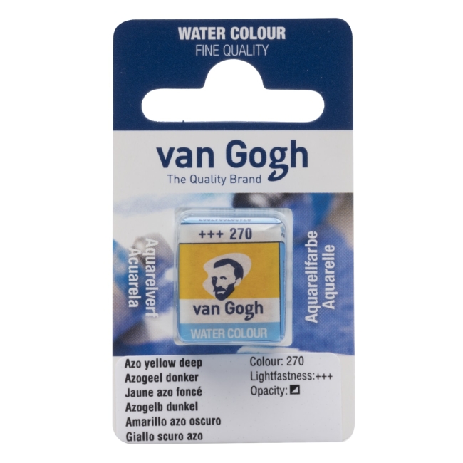 Краска акварельная Van Gogh кювета №270 Желтый насыщенный АЗО