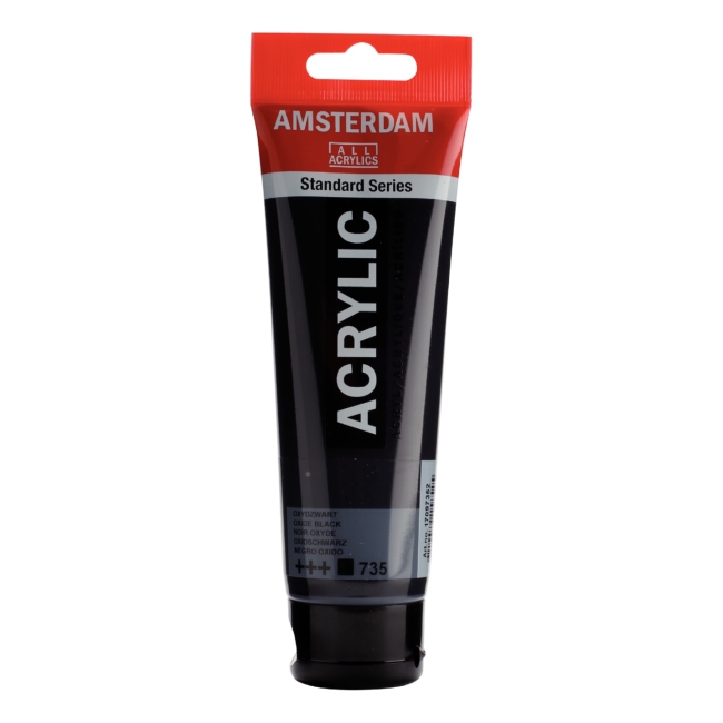Краска акриловая Amsterdam туба 120мл №735 Черный оксид