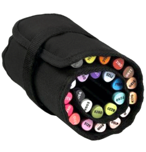 Пенал-свиток для 24 маркеров пустой