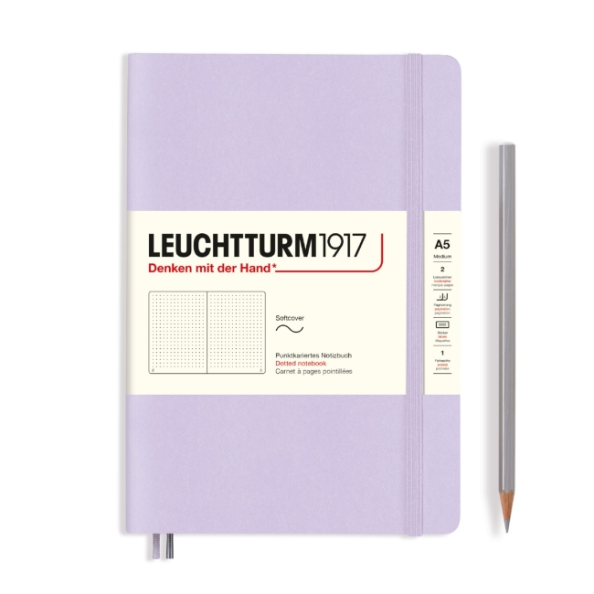 Блокнот Leuchtturm1917 Smooth Colours A5 (14.5x21см.) 80г/м2 - 123 стр. в точку, мягкый обложка, цвет: Сиреневый