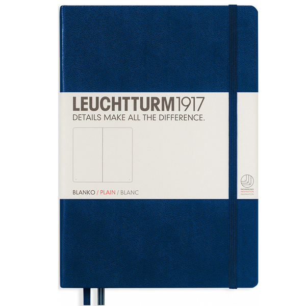 Блокнот Leuchtturm1917 Classic A5 (14.5x21см.) 80г/м2 - 251 стр. нелинованный, твердая обложка, цвет: Синий Неви
