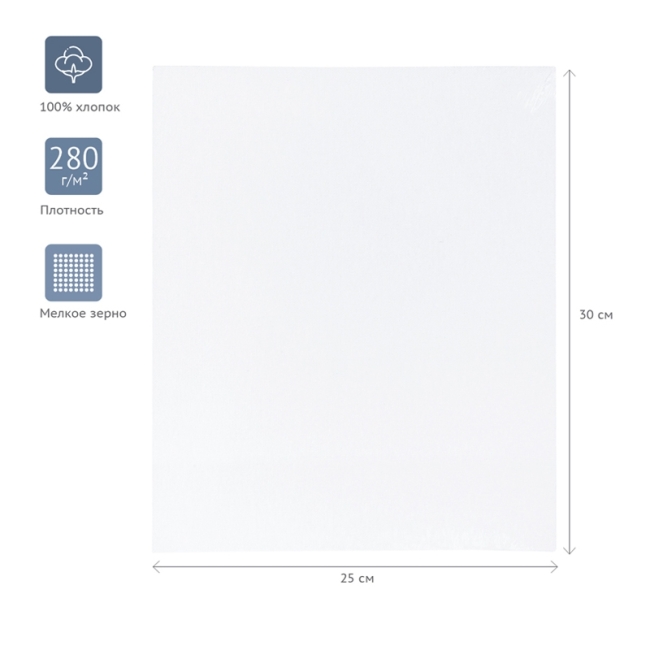 Холст на картоне Гамма "Студия", 25*30см, 100% хлопок, 280г/м2, мелкое зерно Холст на картоне Гамма "Студия", 25*30см, 100% хлопок, 280г/м2, мелкое зерно
