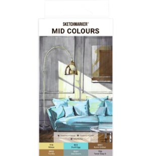 Набор маркеров SKETCHMARKER Midcolor 6шт + коробка, Набор маркеров SKETCHMARKER Midcolor 6шт + коробка,