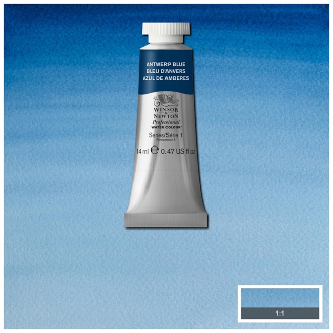 Акварель художественная Winsor&Newton "Professional", 14мл, туба, антверпен синий