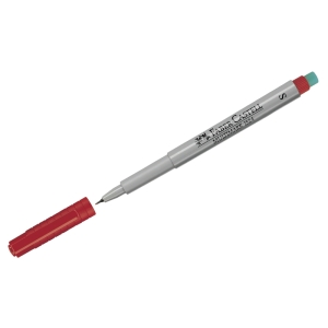 Маркер неперм. для глянц.пов. Faber-Castell "Multimark non permanent" S, красн.,игольч,0,4мм,с ласт.