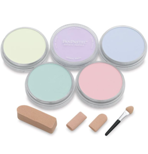 Набор ультрамягк. пастели PanPastel, 5цв., 4 насадки для мастихина Starter/Светлые тона