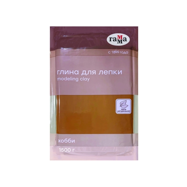 Глина для лепки Гамма "Хобби", натуральная, терракотовый, 1500г, вакуумная упак. Глина для лепки Гамма "Хобби", натуральная, терракотовый, 1500г, вакуумная упак.