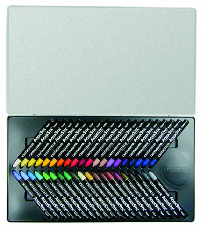 Пастель акварельная Cretacolor Aqua Stic водорастворимая набор 40 цветов в пенале купить в магазине ArtCraft.Space с доставкой по всему миру