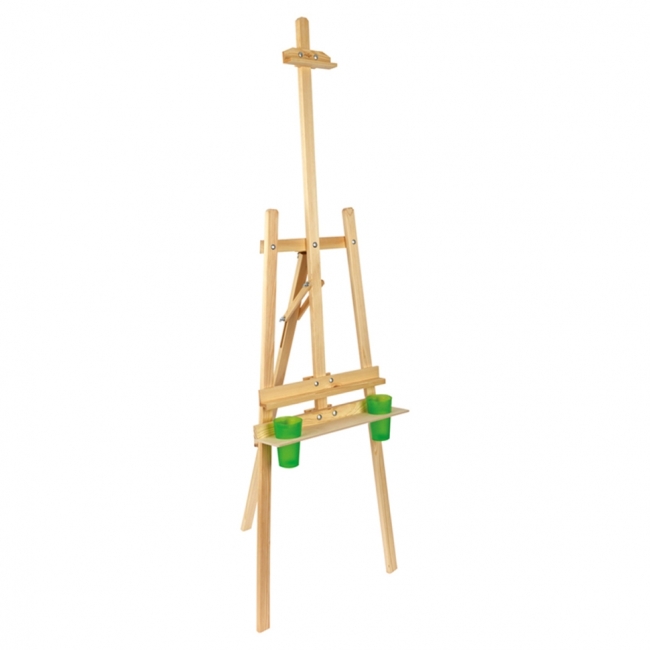 Мольберт напольный Лира с бегунком Гамма "Хобби" 54*58*170см, съемная полка, 2 стакана в компл., сосна Мольберт напольный Лира с бегунком Гамма "Хобби" 54*58*170см, съемная полка, 2 стакана в компл., сосна