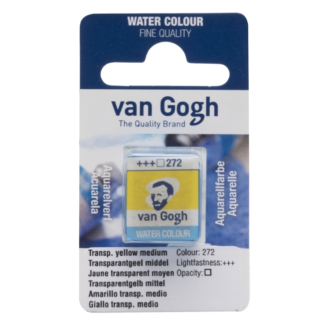 Краска акварельная Van Gogh кювета №272 Жёлтый средний прозрачный