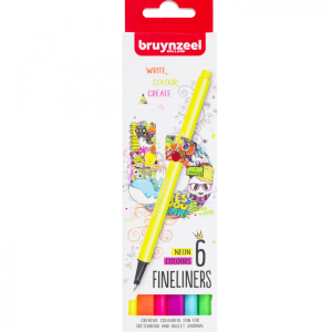 АКЦИЯ АПРЕЛЬ Набор линеров Bruynzeel 6цв неоновые цвета, АКЦИЯ АПРЕЛЬ Набор линеров Bruynzeel 6цв неоновые цвета,