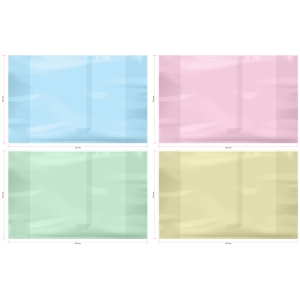 Набор обложек (5шт.) 225*355 для дневников в тв. пер./учеб. млад. классов, ArtSpace, цветная с закл. ассорти, ПЭ 200мкм, ШК