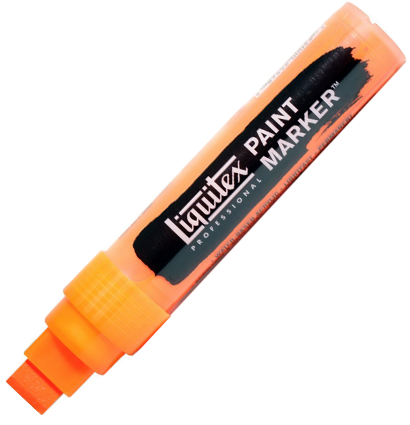 Маркер акриловый Liquitex Paint Marker широкий 15 мм 982 оранжевый флуоресцентный купить в магазине маркеров ArtCraft.Space