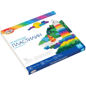 Пластилин Гамма "Классический", 24 цвета, 480г, со стеком, картон. упак.