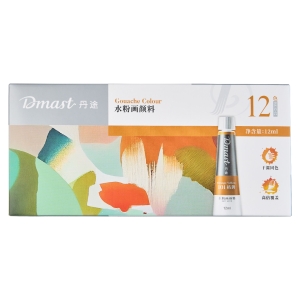 Набор гуаши Dmast 12 туб по 12мл в картонной упаковке
