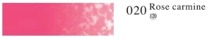 Пастель профессиональная сухая полутвёрдая квадратная цвет № 020 розовый кармин
