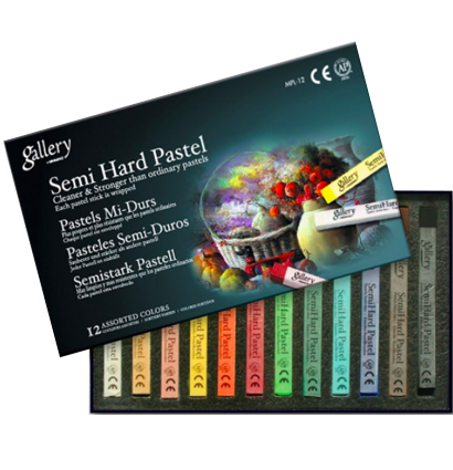 Пастель Mungyo Gallery Semi-Hard Pastel сухая полутвёрдая 12 цветов профессиональная купить в художественном магазине ArtCraft.Space с доставкой по всему миру