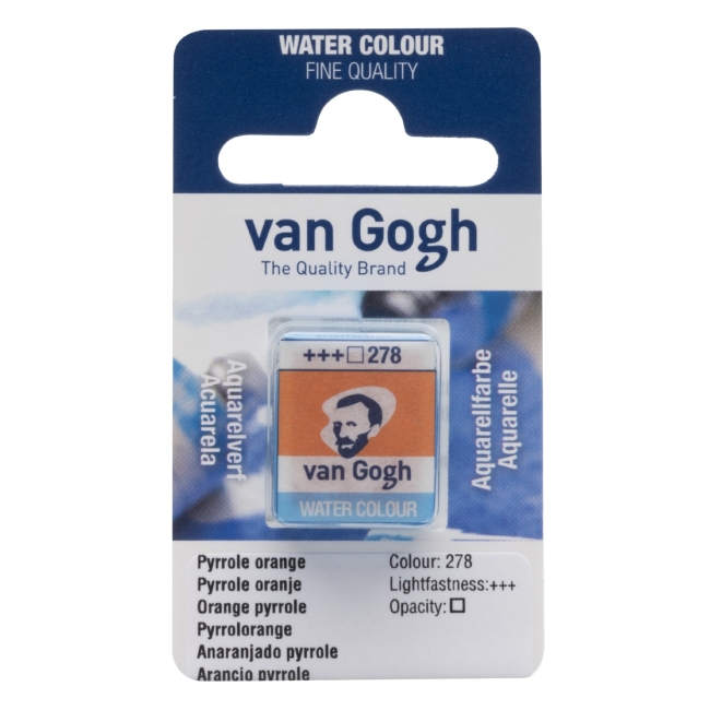Краска акварельная Van Gogh кювета №278 Оранжевый пирольный
