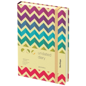 Ежедневник недатированный, А5, 136л., кожзам, Berlingo "Geometry", с рисунком