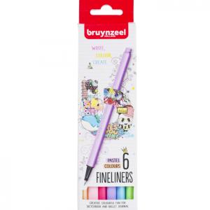 АКЦИЯ АПРЕЛЬ Набор линеров Bruynzeel 6цв пастельные цвета, АКЦИЯ АПРЕЛЬ Набор линеров Bruynzeel 6цв пастельные цвета,