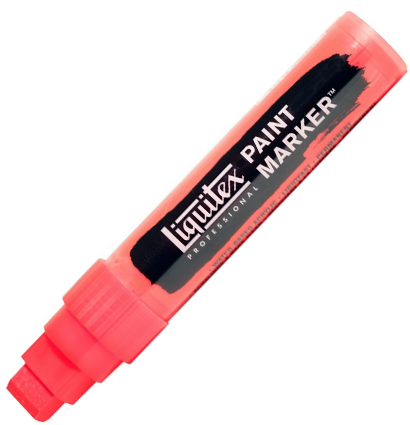 Маркер акриловый Liquitex Paint Marker широкий 15 мм 983 красный флуоресцентный купить в магазине маркеров ArtCraft.Space