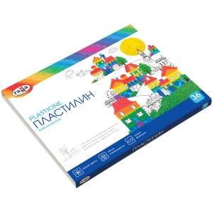 Пластилин Гамма "Классический", 36 цветов, 720г, со стеком, картон. упак.
