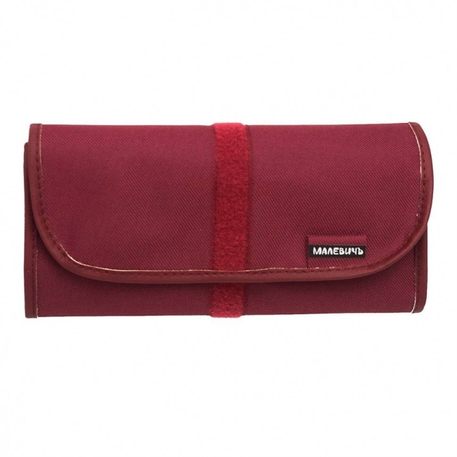 Набор кистей Frida в пенале-скрутке, бордо, 12 шт.