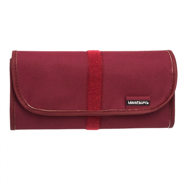 Набор кистей Frida в пенале-скрутке, бордо, 12 шт.