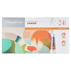 Набор гуаши Dmast 24 тубы по 12мл в картонной упаковке