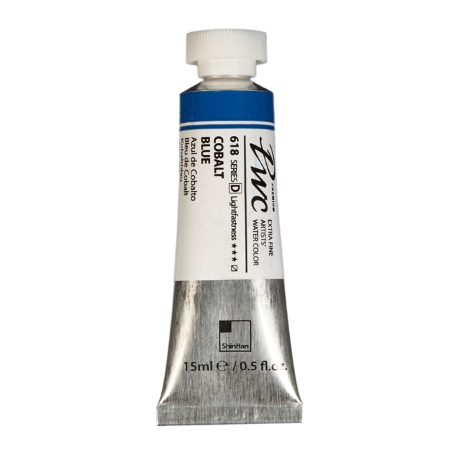 Краска акварельная SH PWC туба 15мл №618 (D) синий кобальт,