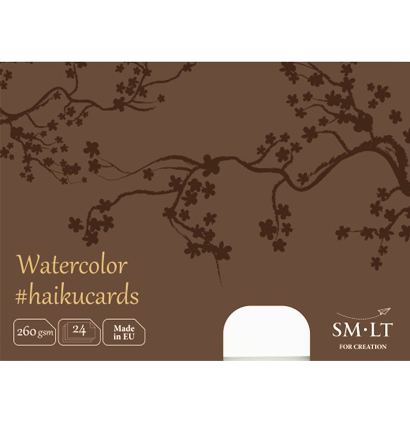 Набор открыток SMLT Watercolor #Haikucards для иллюстраций А6 / 24 штуки / 260гм купить в магазине ArtCraft.Space с доставкой по всему миру
