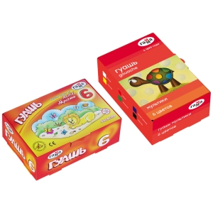 Гуашь Гамма "Мультики", 06 цветов, 20мл, картон. упаковка