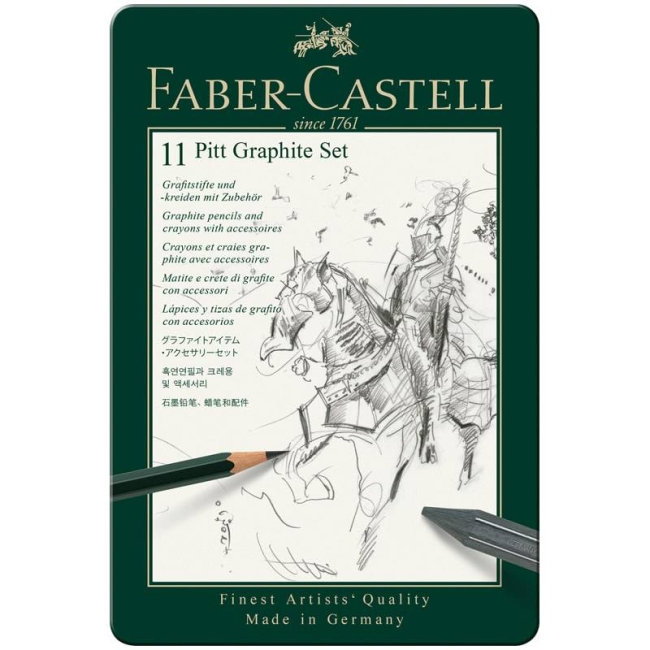 Набор чернографитных карандашей Faber-Castell Graphite 11 предметов в пенале купить в магазине ArtCraft.Space с доставкой Набор чернографитных карандашей Faber-Castell Graphite 11 предметов в пенале купить в магазине ArtCraft.Space с доставкой