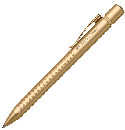 Ручка шариковая Faber-Castell Grip Edition XB золотой корпус, синие чернила 1.4 мм купить в магазине ArtCraft.Space с доставкой по всему миру