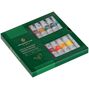 Краски акриловые Greenwich Line, профессиональная серия, 18 цветов, 12мл