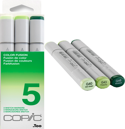 Набор маркеров Copic Sketch Color Fusion 5 3цв