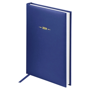 Ежедневник датированный 2024г., А5, 176л., балакрон, OfficeSpace "Ariane", синий