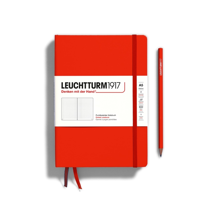Блокнот Leuchtturm1917 Natural Colors A5 (14.5x21см) 125л в точку твердая обложка, цвет:  Рыжий лис