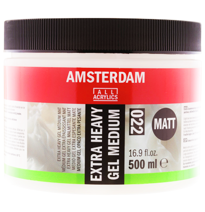 Гелевый медиум для акрила Amsterdam Extra Heavy Gel Medium Matt 022 прочный матовый в банке 500 мл купить в художественном магазине ArtCraft.Space с доставкой по РФ и СНГ