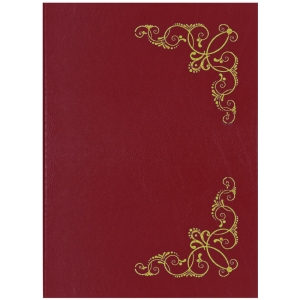 Папка адресная "Виньетка" OfficeSpace, А4, бумвинил, бордовый, инд. упаковка