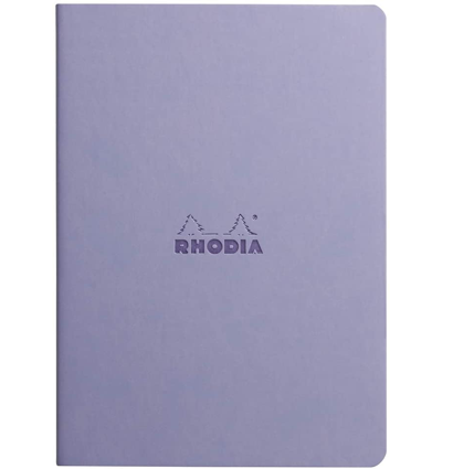Блокнот Rhodiarama 90г/кв.м 14,8х21см точка 32л сшивка мягкая обложка ирис