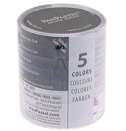 Набор ультрамягкой пастели PanPastel Colors Starter Shadows 5 темных цветов по 9 мл купить в художественном магазине ArtCraft.Space с доставкой по РФ и СНГ