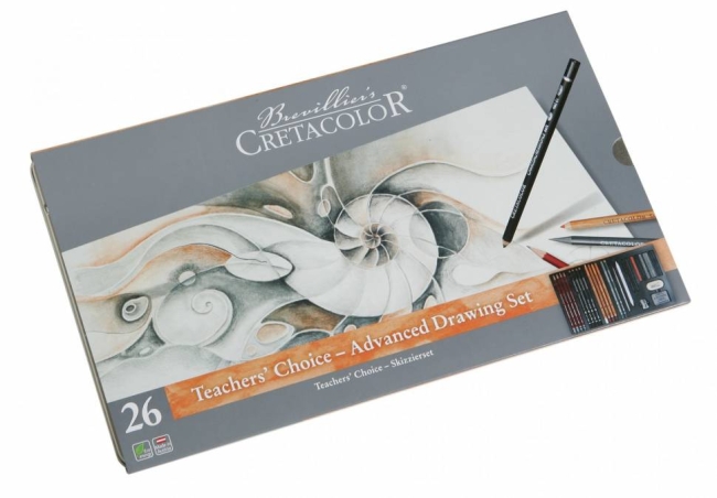 Набор карандашей и материалов для графики Cretacolor Teachers Choice Advansed в пенале купить в магазине ArtCraft.Space с доставкой по всему миру Набор карандашей и материалов для графики Cretacolor Teachers Choice Advansed в пенале купить в магазине ArtCraft.Space с доставкой по всему миру