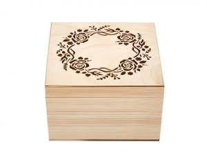 Заготовка для декорирования шкатулка вид 3 15х15см,