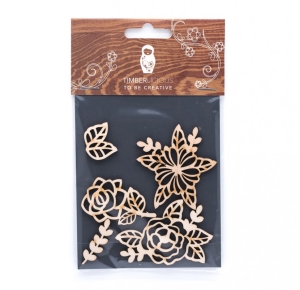 Набор заготовок для декорирования Flowers6 фанера 10х14см,