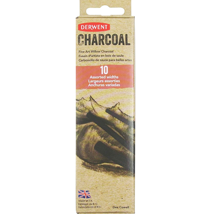 Набор ивового угля художественного Derwent Willow Charcoal 10 штук купить в магазине ArtCraft.Space с доставкой