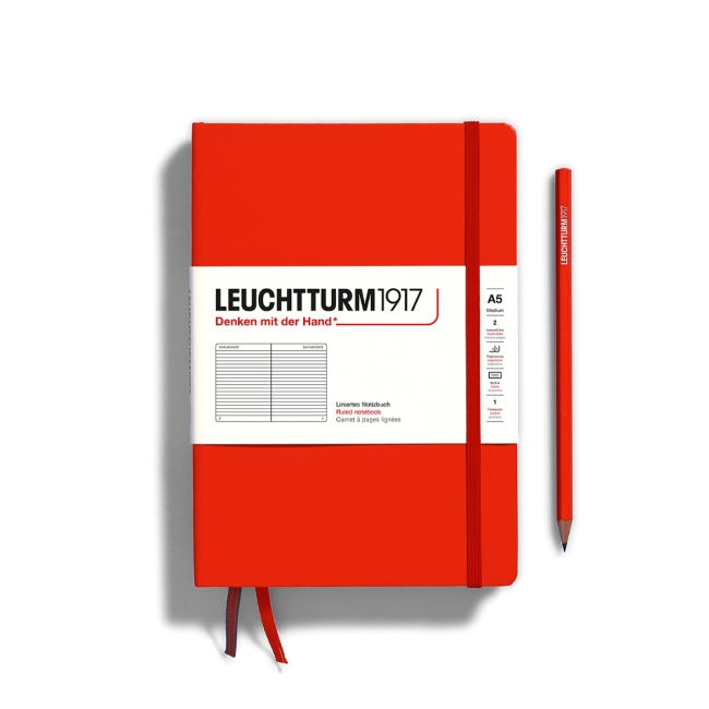 Блокнот Leuchtturm1917 Natural Colors A5 (14.5x21см) 125л в линейку твердая обложка, цвет:  Рыжий лис